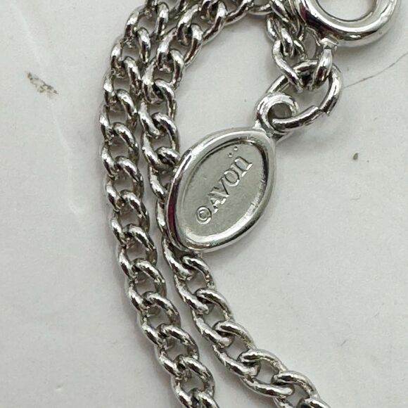 Vintage Silver-tone Shiny Puffed Heart Slide Pendant Necklace by Avon 16” - Picture 5 of 5